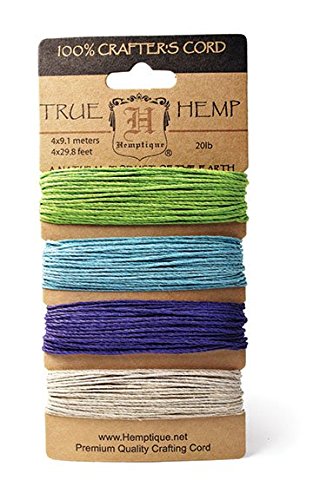 Hemptique 20 kg, mittlere Stärke, Hanf, 4-er Set, Design Spring Bloom 1", Mehrfarbig